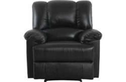 Collection Diego Leather/Leather Eff Recliner Chair - Black